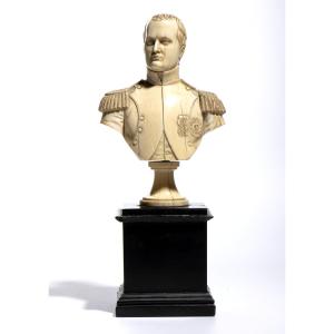 Ivory Bust Depicting Napoleon Bonaparte, 19th Century