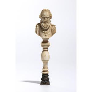 Ivory Seal Henri IV Of France, 19th Century