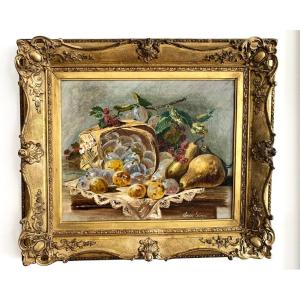 André Viau “still Life With Fruits”