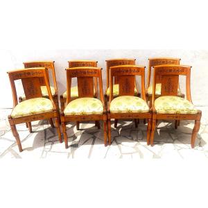 Series Of Eight Maison Rinck Chairs