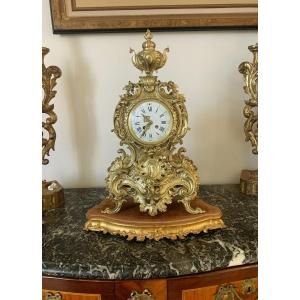 Louis XV Style Rocaille Bronze Cartel Clock