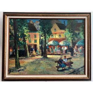 Léopold Lecomte Oil On Canvas 