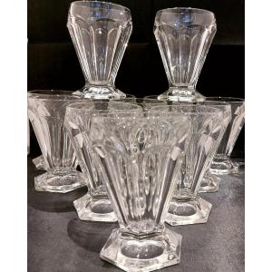 9 Gros Verres à eau     début XXeme