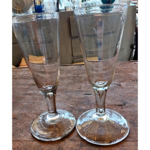 2 Champagne Glass XVIIIéme