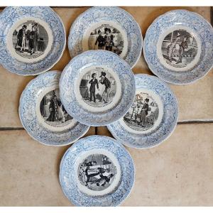 7 Ds "riddles" Dessert Plates