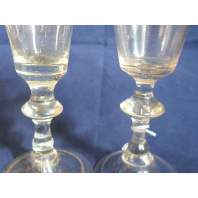 2 Small Glasses XVIIIème