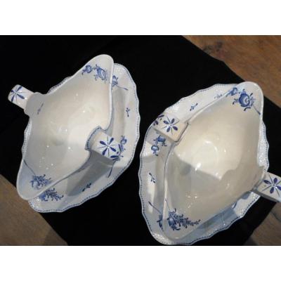 Pair Of Faience Sauce Boats Bosch Brothers Keramis Late Nineteenth