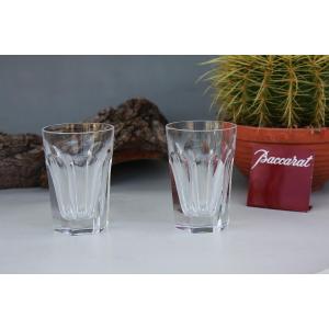 Set Of 2 Baccarat Crystal Whiskey Goblets, Harcourt Model