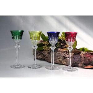 Set Of 4 Saint Louis Crystal Liqueur Glasses, Tommy Model