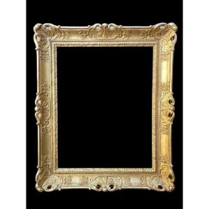 Large Louis XV Style Frame In Gilded And Carved Wood, 19th Century (54cm X 73cm)