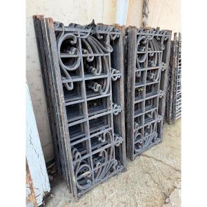 Set Of 15 Art Nouveau Period Grilles / Window Sills / Railings From 1900, Noodle Style.