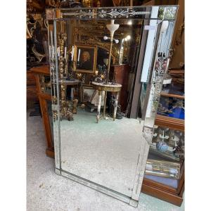 Rectangular Venetian Mirror, Early 20th Century 