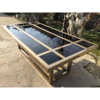 Important Dining Table By Romeo Rega, 1970's Italian Design