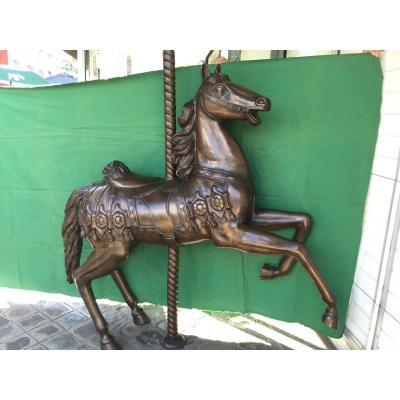 Bronze Manège Horse Bronze Patina Twentieth