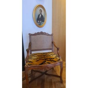 Louis XV Cabriolet In Natural Wood XVIII Eme