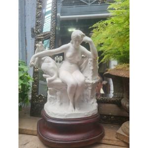 Biscuit Sculpture By Alphonse Moncel And Sevres Factory 1920