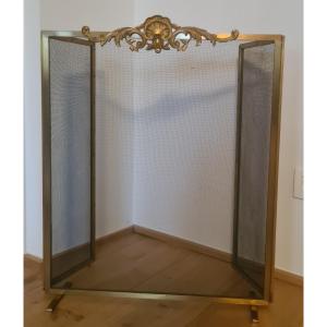 Fireguard Made Of Solid Brass From The 20 Th Century