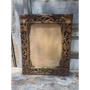 Early 20th Century Carved And Openwork Vine Frame