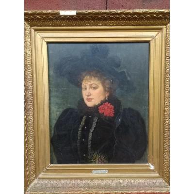 Portrait Of Woman By Manuel Amell Y Jorda