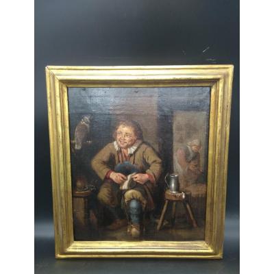 Interior Scene With Peasants 18 Eme