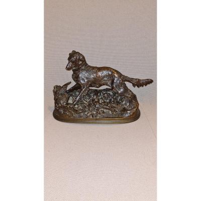 Bronze Animalier Epagneul De P.j Mene