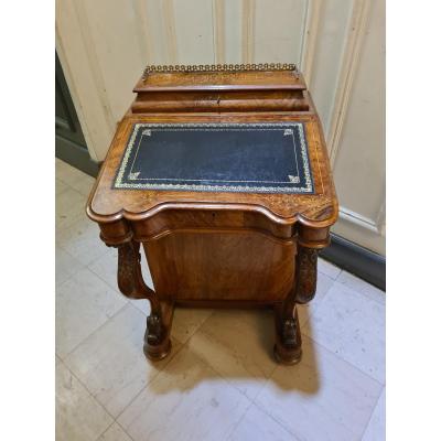 Bureau Davenport En Noyer Fin XIX Eme