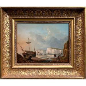 Dominique De Bast (ghent, 1781 - 1842) "the British Coast"