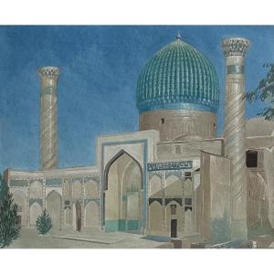 Gur-e-amir Mausoleum In Samarkand, Uzbekistan 