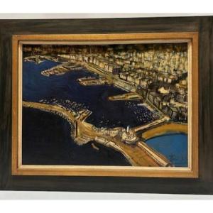 Painting By Jacques F. Fuchs “the Port Of Algiers”