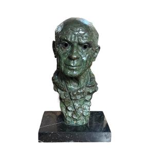 Bronze Statue Representing Picasso, 1975, Artist Ricard Sala