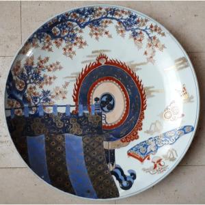 Large Japanese Arita (imari) Porcelain Dish, Japan Meiji Era