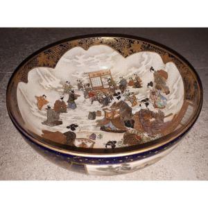 Large Satsuma Earthenware Cup, Meiji Era Japan