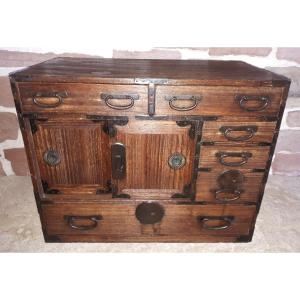 Small Japanese Cabinet Tansu, Japan Late Edo Period