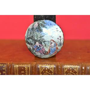 Miniature Copper Enamel - The Flight Into Egypt - 18th Century - 18 Religious Enameled