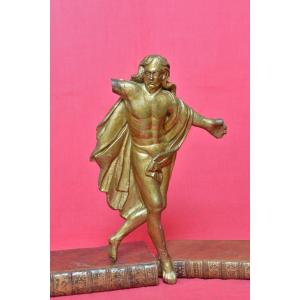 Gilded Wood Resurrected Christ - 18th Century - Religious Art Sculpture Statuette 18