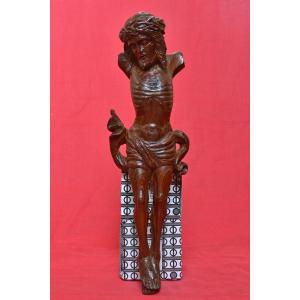 Wood Christ - Corpus Christi - 16th Century - Haute Epoque - Crucifix - Religion - Sculpture