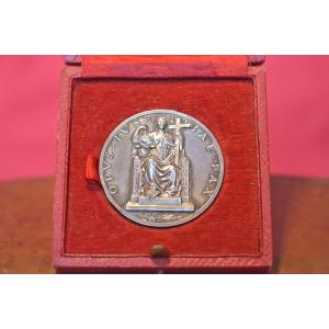 Papal Medal - Solid Silver - Pius XII 1940 - Exhortation To Peace - Opus Justitiae Pax