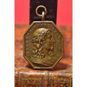 Bronze Medal - Christ & The Virgin Mary - Ottone Hamerani - 18th Century Religion