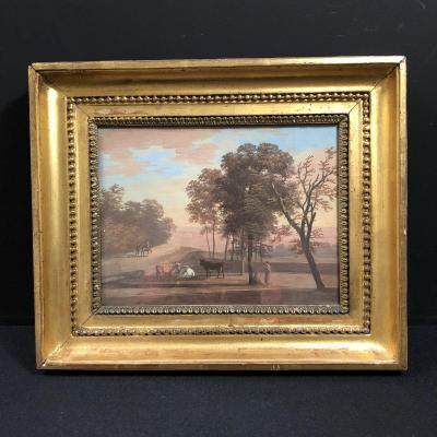 Italian Landscape Attributed To Louis Gadbois