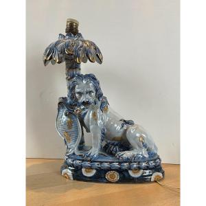 Earthenware Lamp By Emile Gallé