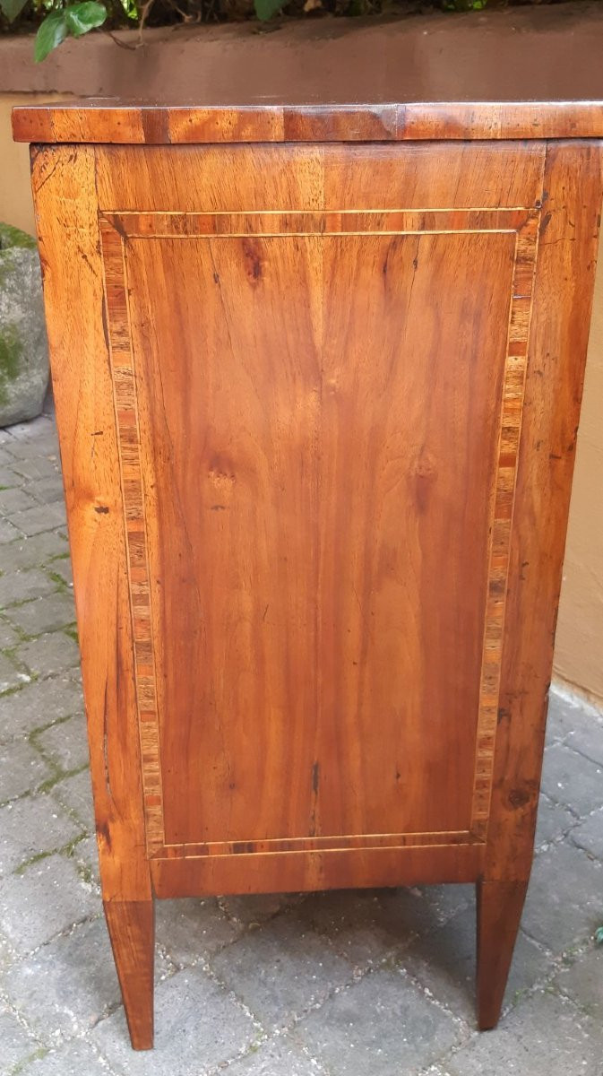 Coppia comodini antichi emiliani del '700 Luigi XVI filettati-photo-3