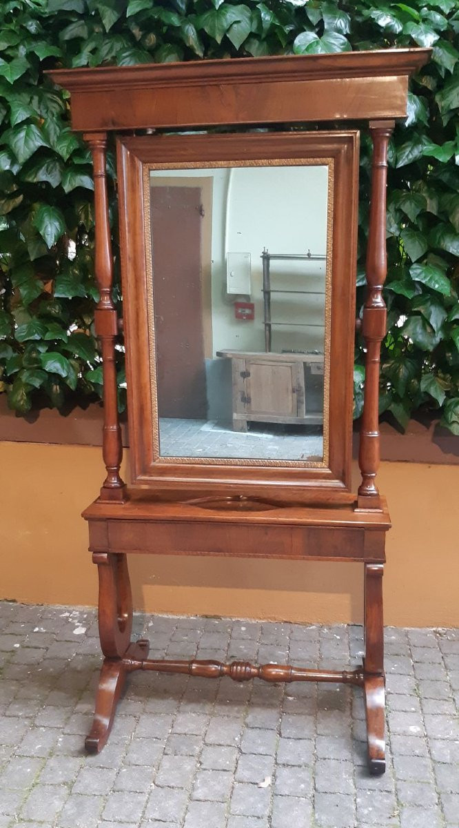 Specchiera a psiche antica dell'800 Carlo X-photo-6