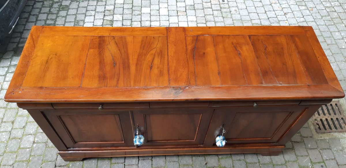 Credenza servante antica cappuccina a 3 ante Luigi Filippo-photo-1