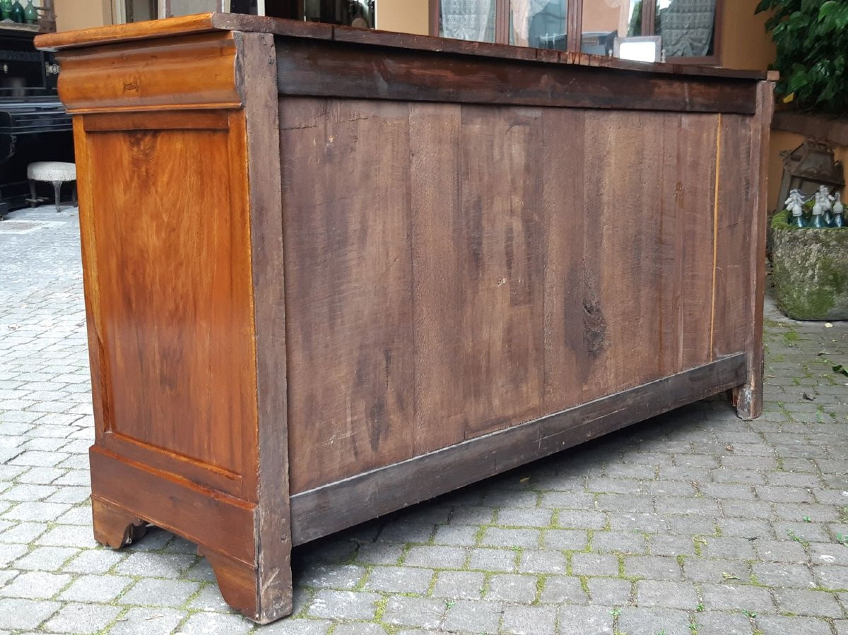 Credenza servante antica cappuccina a 3 ante Luigi Filippo-photo-3