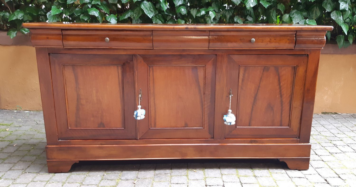 Credenza servante antica cappuccina a 3 ante Luigi Filippo