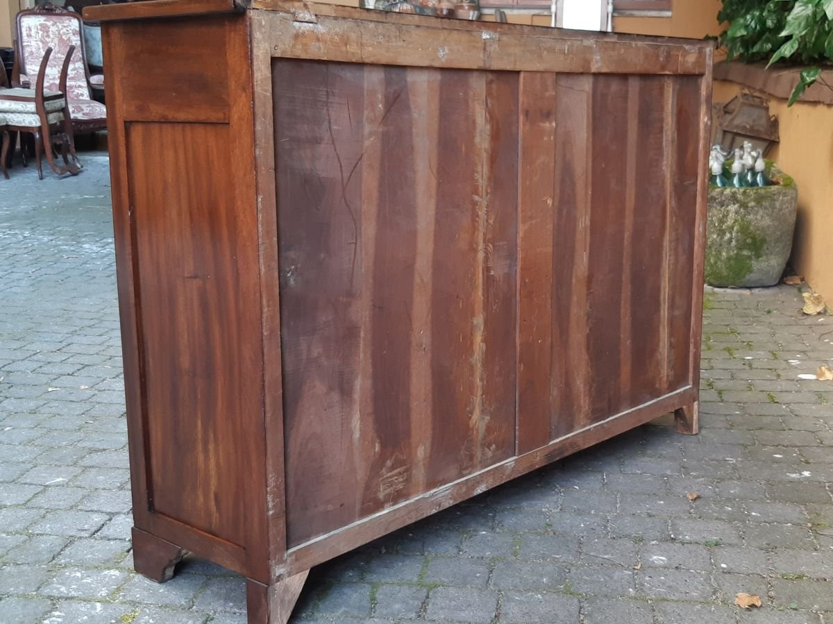 Credenza antica servante stretta con intarsi-photo-2