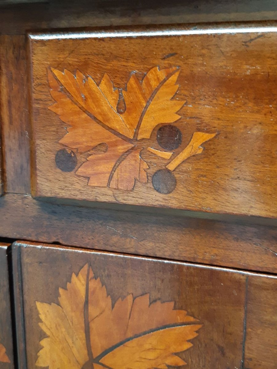 Credenza antica servante stretta con intarsi-photo-6