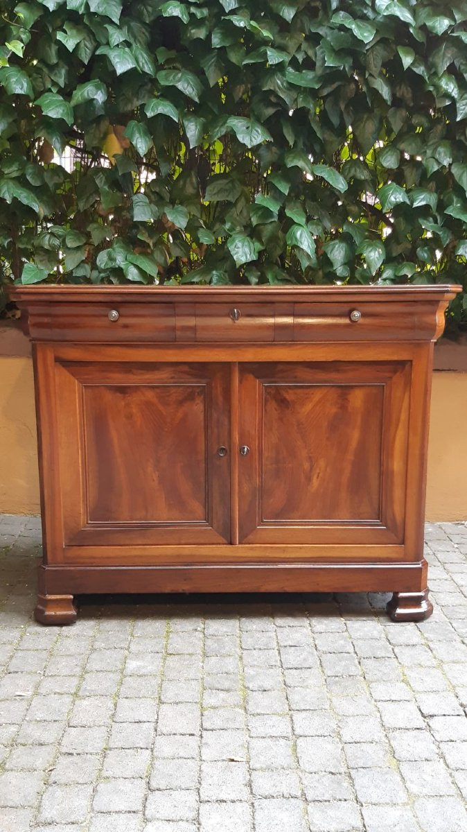Credenza antica Luigi Filippo cappuccina con gola-photo-2
