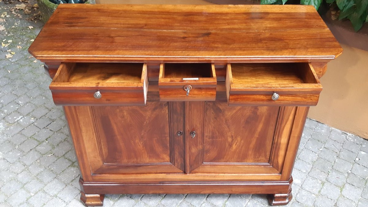 Credenza antica Luigi Filippo cappuccina con gola-photo-3