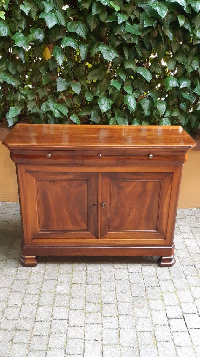 Credenza antica Luigi Filippo cappuccina con gola-photo-1